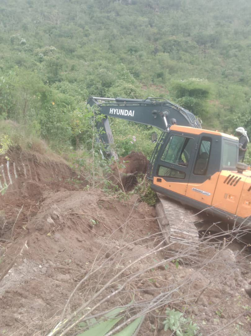 Excavator on site